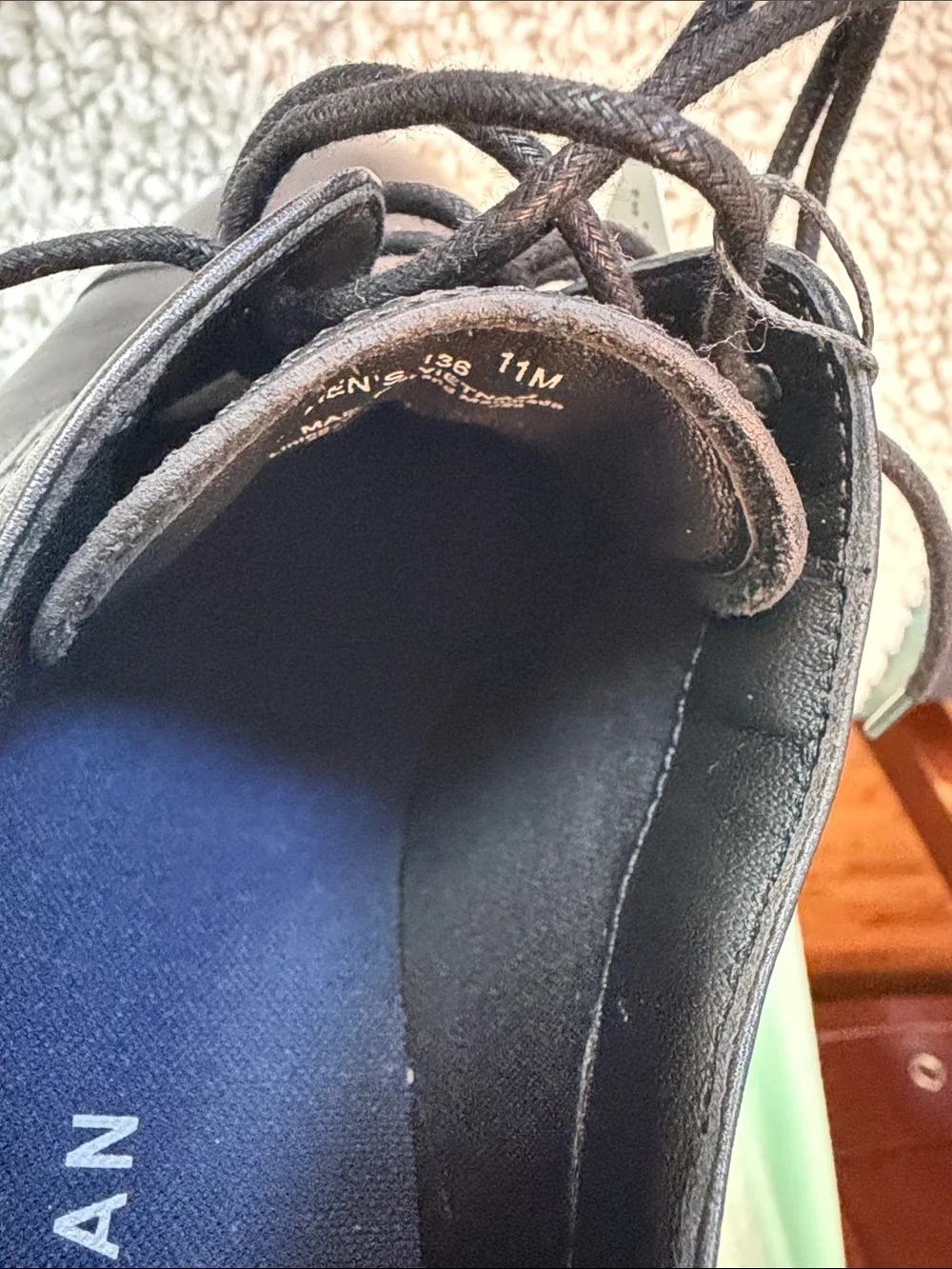 NWT Cole Haan Black Leather Cap-Toe Derby Shoes